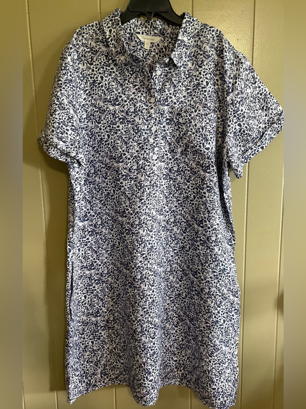 Garnett Hill shirt dress. XL.